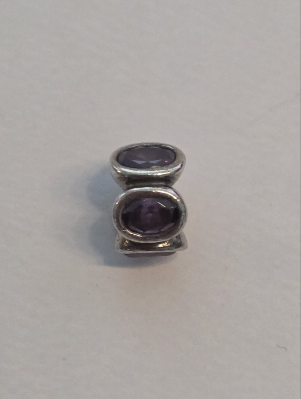 Pandora Purple Oval Lights Charm Sterling Silver Retired